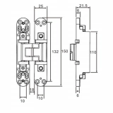 3D Zinc Alloy Adjustable Concealed Hinge, CHS812 (2)