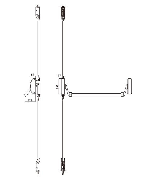 Concealed Panic Exit Device, CMP566 (3)