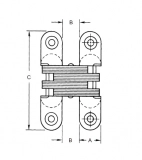 Stainless Steel Invisible Hinge, CHS003 (2)