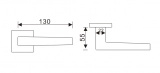 Solid Lever Handle, CMH063 Pyramid (2)