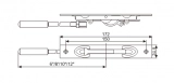 Stainless Steel Flush Bolt for Steel Door, CMC005 (2)
