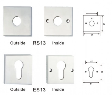 1PCS Casting Square Rose and Escutcheon 1PCS Casting Square Rose and Escutcheon