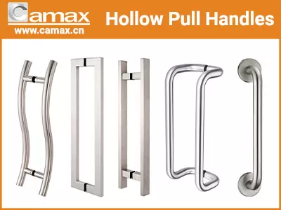 Camax Hardware manufactures hollow pull handles for glass, wood and metal doors