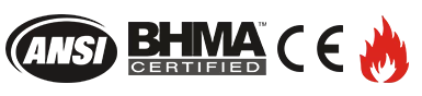 Camax's commercial door hinges certified to ANSI, CE and fire rating