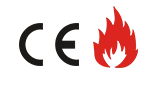 certification icon of CE and fire rating