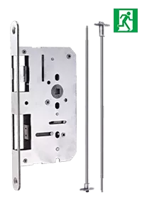 72-65DP, EN exit mortise lock of Camax Hardware worked with 72-65DA for double doors