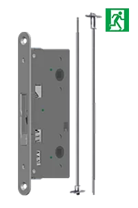 72-65PL, Camax's EN exit lock working with 72-65PC for double doors