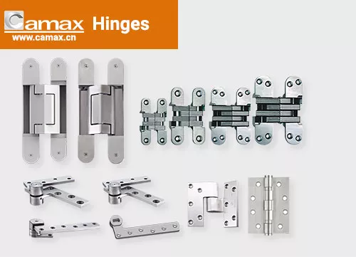 Camax Hardware manufactures 3D adjustable invisible hinges, pivot hinges and butt hinges