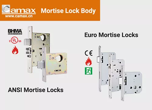 ANSI mortise locks and Euro mortise locks manufactured by Camax Hardware