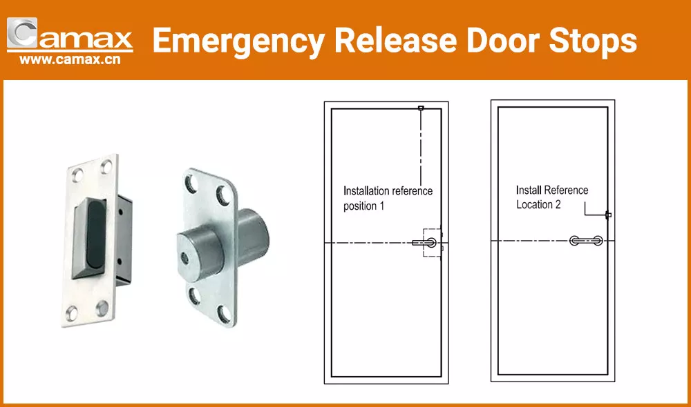 Camax's emergency door stops for double action door in bathroom