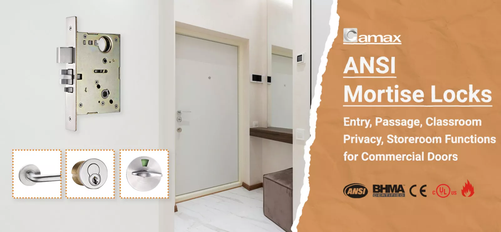 choose the right ANSI mortise lock functions for commercial doors, Camax Hardware