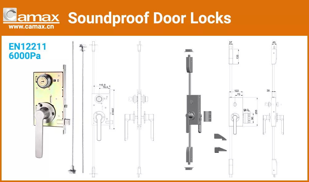 Camax Hardware manufactures concealed and surface mounted soundproof door locks