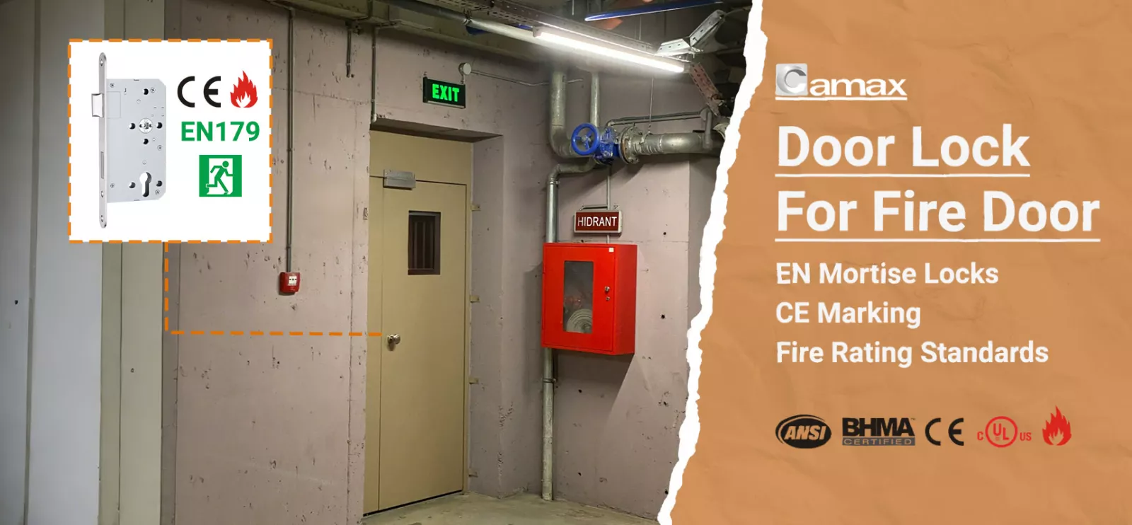 Door Lock for Fire Door, Ensuring Safety with Camax's EN Mortise Locks