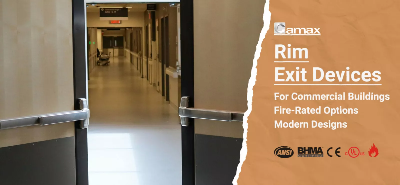 Camax manufactures ANSI/BHMA/UL/CE/Fire-Rated Rim Exit Devices