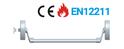 CMP551, Camax's crossbar rim exit device certified to CE and fire rating