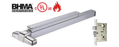 CMP455, Camax's mortise exit devices with ANSI mortise locks