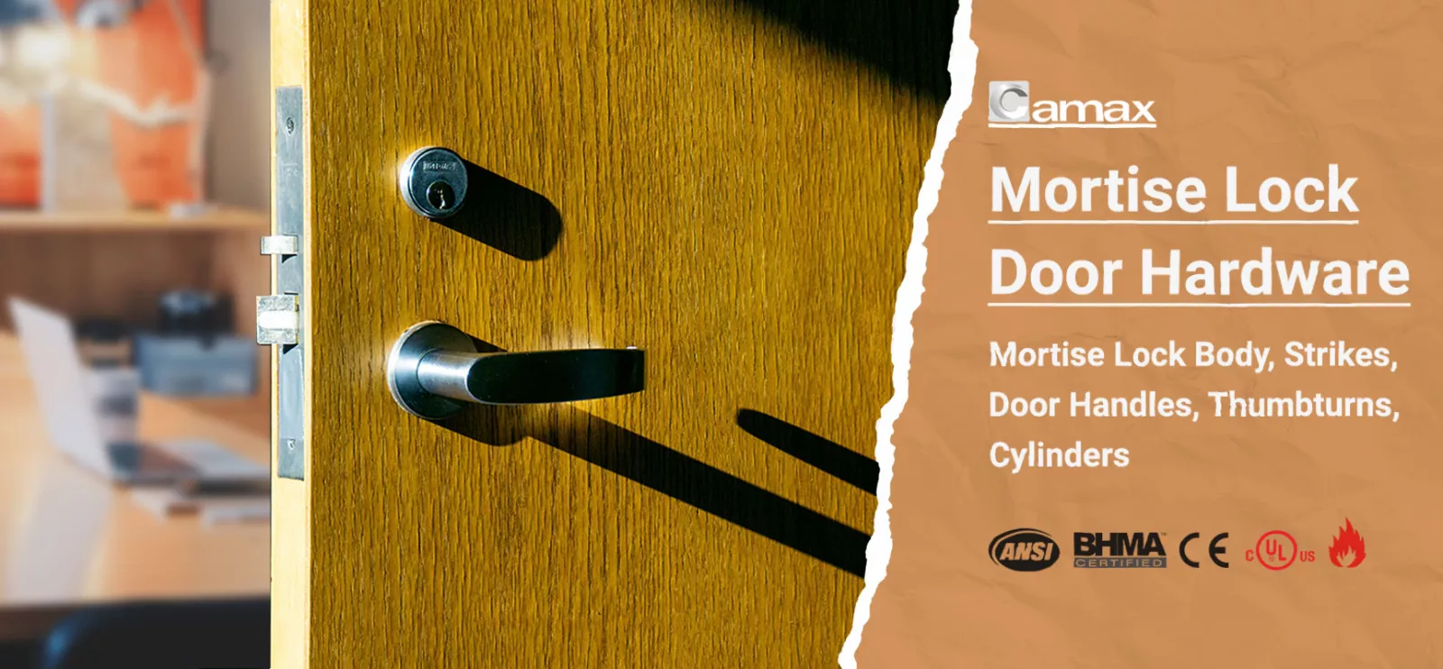 Camax manufactures mortise lock door hardware