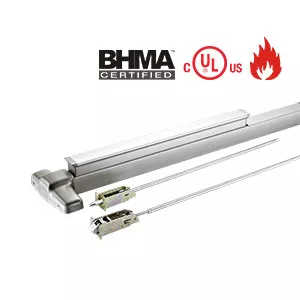 CMP466, Camax's concealed exit devices certified to ANSI, BHMA, UL and fire rating