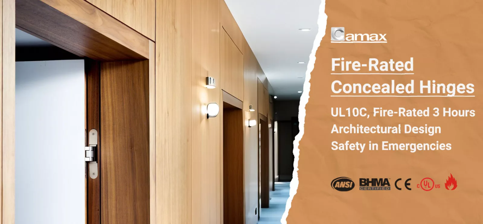 UL10C Fire-Rated Concealed Hinges Manufactured by Camax Hardware