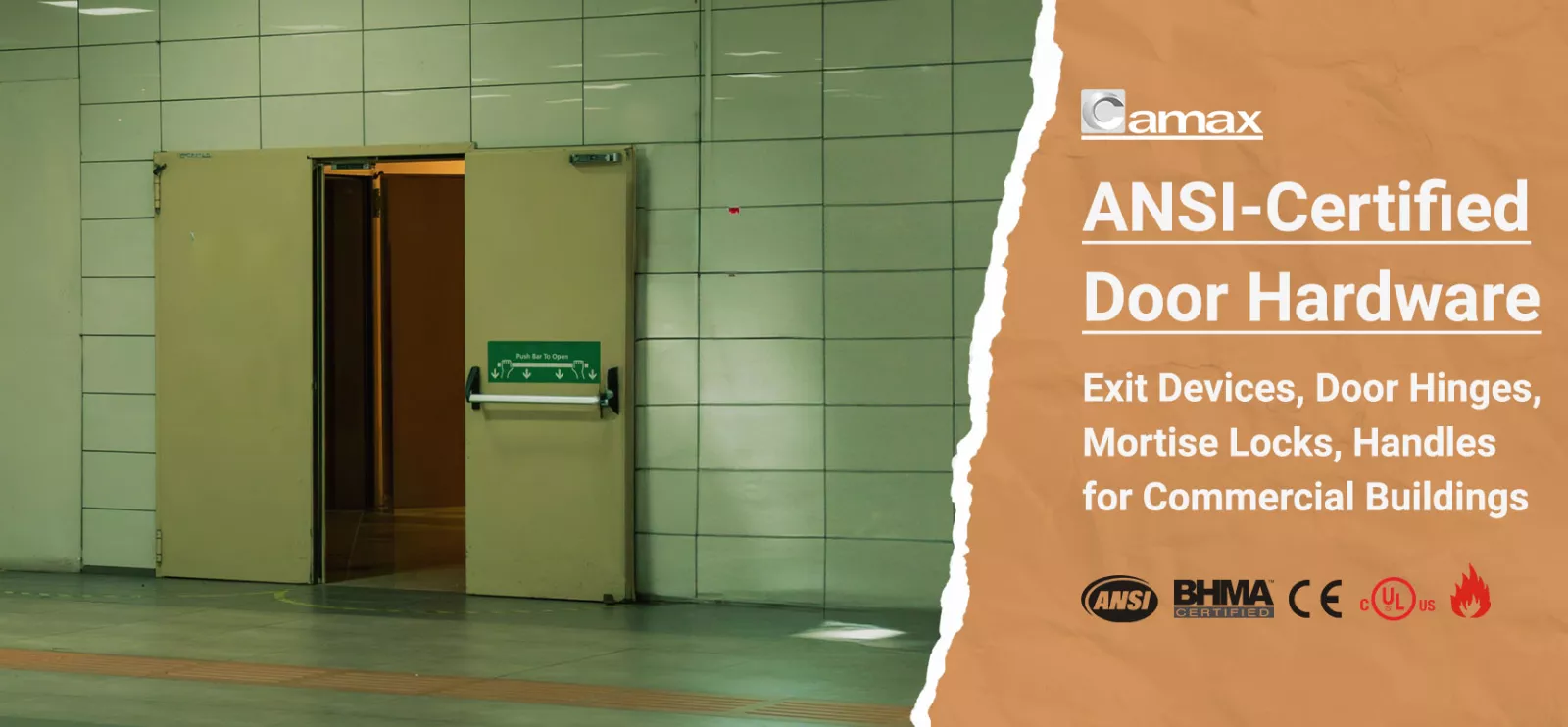 Camax Hardware manufactures ANSI door hardware for commercial doors