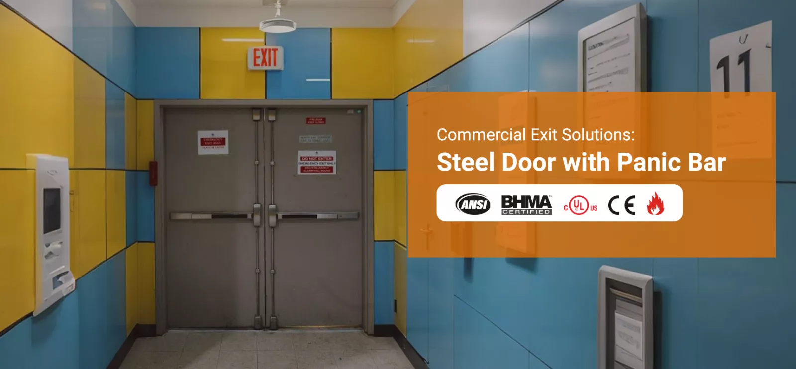 Camax Hardware manufactures  panic bar for steel doors
