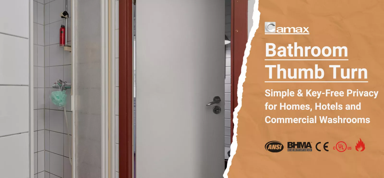 Camax Hardware manufactures stainless steel bathroom thumb turn locks