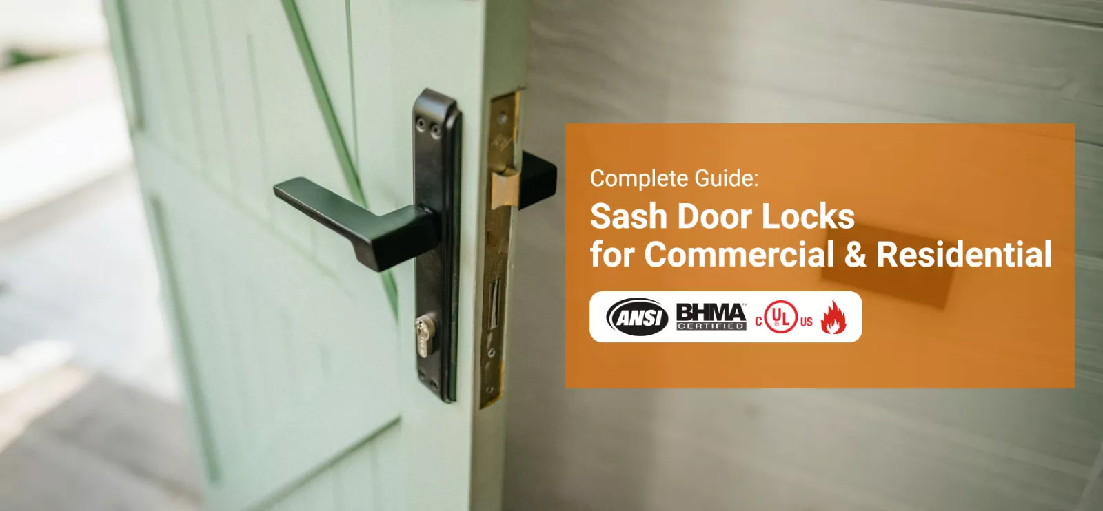 Camax's sash door locks for commercial and fire-rated doors