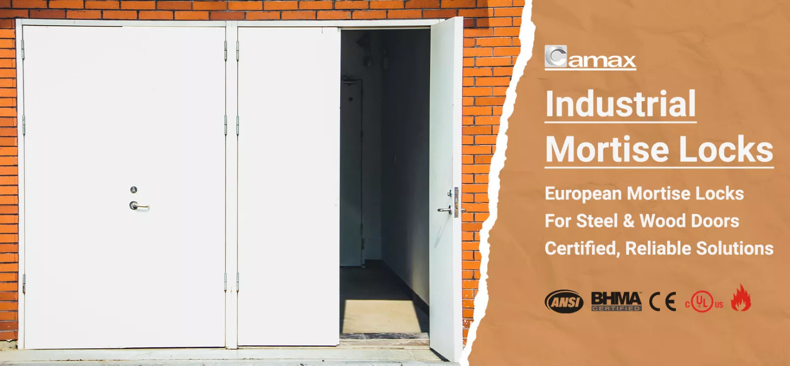 Camax manufactures certified European mortise locks for industry