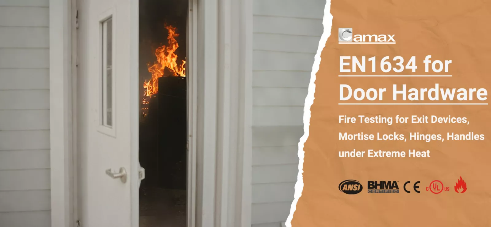 EN1634 fire testing for door hardware - Camax Hardware