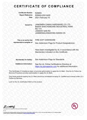 UL Certificate